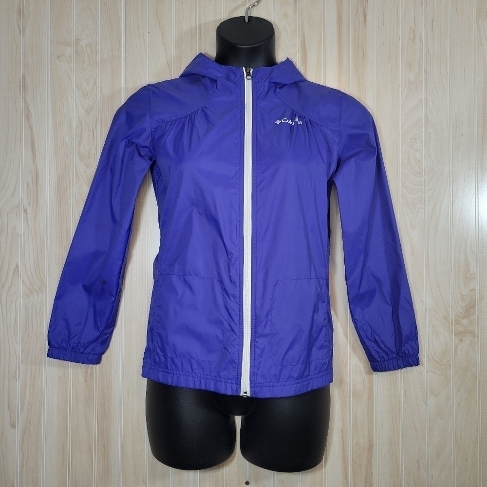 Columbia Purple Windbreaker Jacket Sz Lg